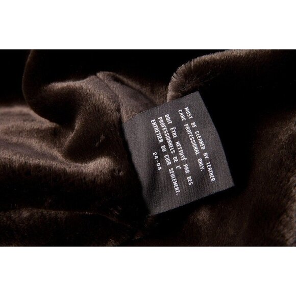 Women’s MARC NEW YORK Andrew Marc Leather Coat Hood Black Faux Fur M - Picture 6 of 10